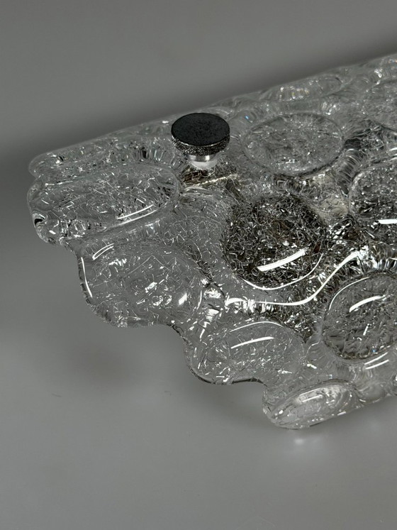Jaren 60/70 wandlamp Fischer Leuchten Duitsland Wandkandelaar IJsglas Design – Wandlampen, Metal (photo 6 of 16)