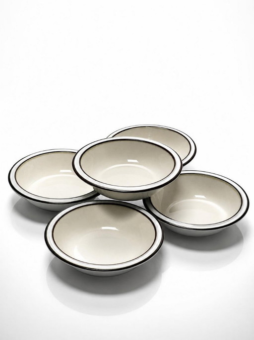 8 Denby England stoneware bowls/deep plates, vintage 80s-90s