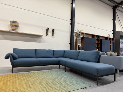 Leolux Enna Canapé d'angle Laine de labour 47 Bleu 274x276