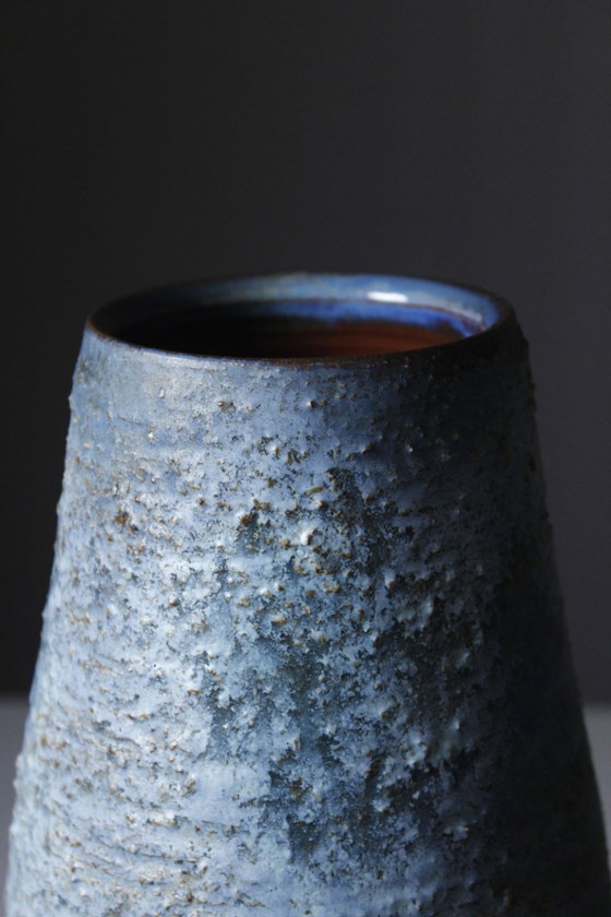 Silberdistel Studio Keramik - Clay Vase with Satin Blue Glaze, 1950s – Ceramic (photo 4 of 8)
