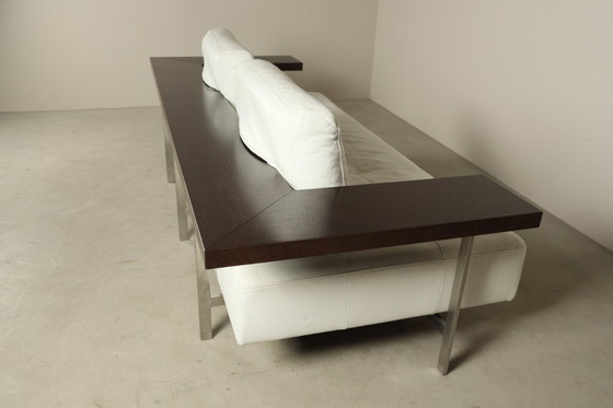 Image 1 of Rolf Benz Dono bank van Christian Werner in wit leer, jaren 90