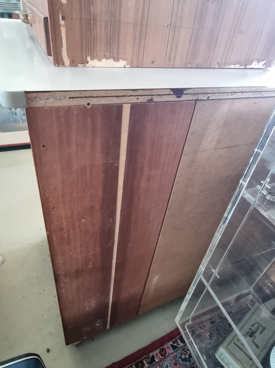 Vintage Apothecary Cabinet 60s Midcentury – Sideboard, Marble, Wood (photo 21 of 25)