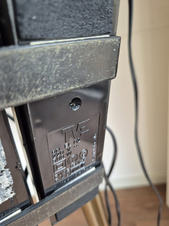 Image 1 of Dubbele Leeslamp - Vloerlamp - Notaris vloerlamp - Dimmer - Metaal - Koper/Bronskleurig - In hoogte verstelbaar - Zwenkarm.