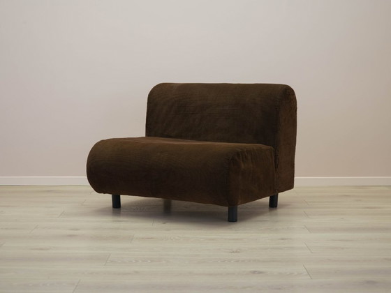 Image 1 of Sillón marrón, diseño italiano, década de 1970, fabricado en Italia.