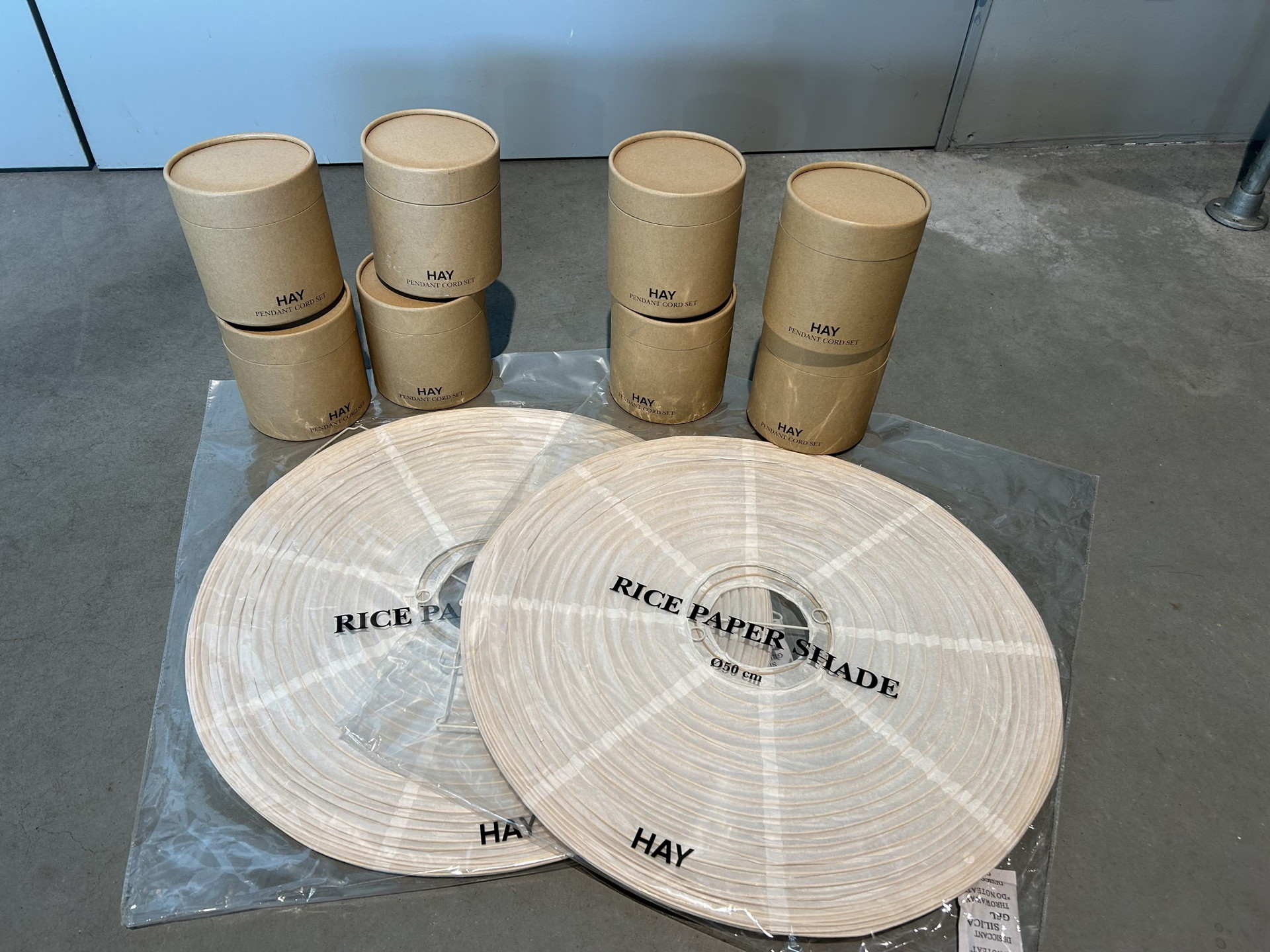 Hay Rice Paper Shades 50cm + Pendant Cord Sets | €105 | Whoppah