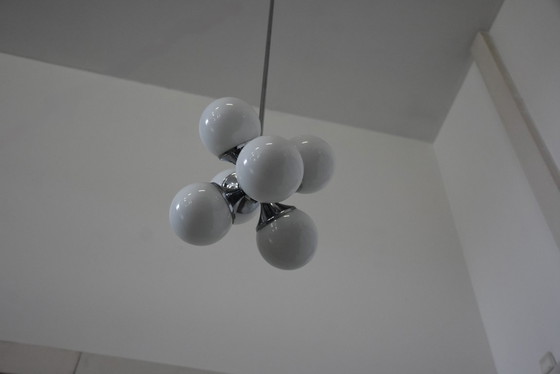 Image 1 of Sputnik vintage opal glass lamp