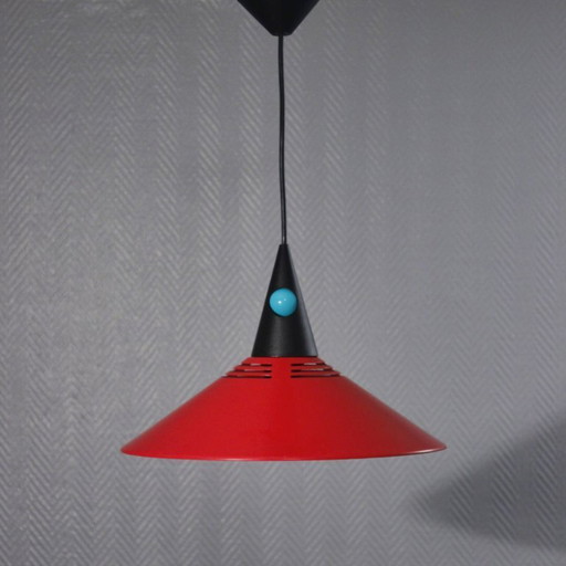 Brilliant Leuchten - Suspension chandelier lacquered metal Memphis style Post-modern 1980