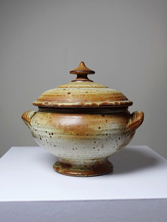Glazed stoneware pot, Prud'Homme La Borne vintage 60s-70s, Decorative Objects, Ceramic, Brown (photo 5 of 13)