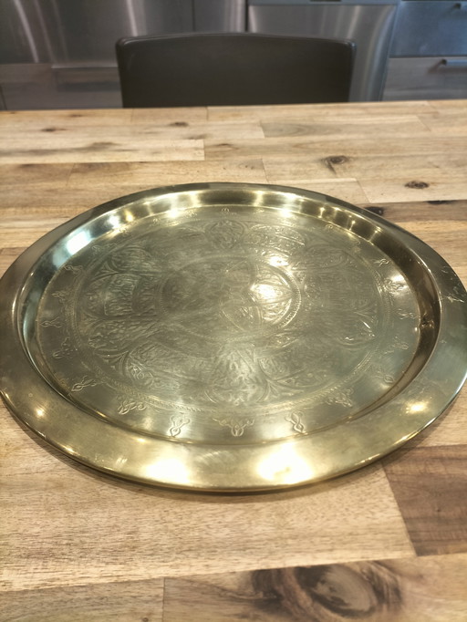 Bandeja de té de latón