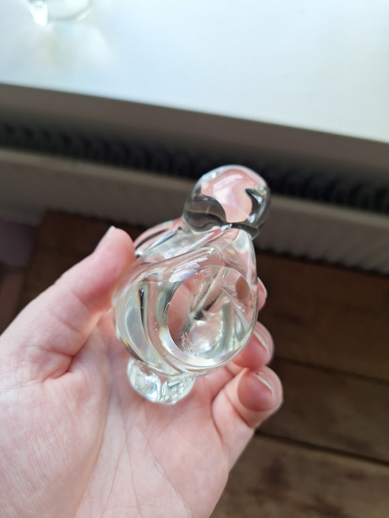 Image 1 of Vintage paper weight konijnen van glas