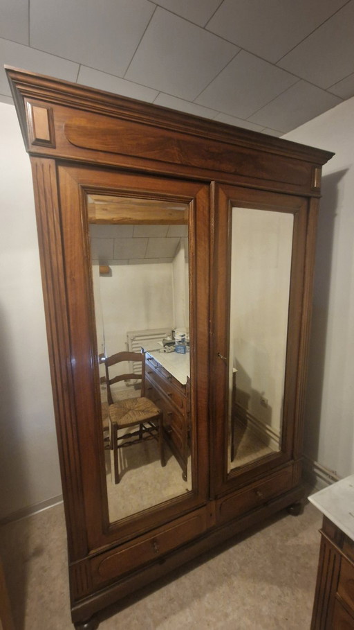 Old closet with mirror