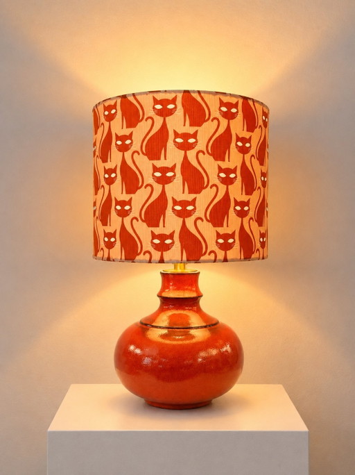 Lampada da tavolo Jasba anni '70 - riciclata - senza fili