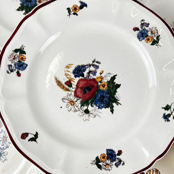 Lot de 8 assiettes à dessert "Agreste" Sarreguemines, XXe s. – Vaisselle, Ceramic, Vintage (photo 9 of 9)
