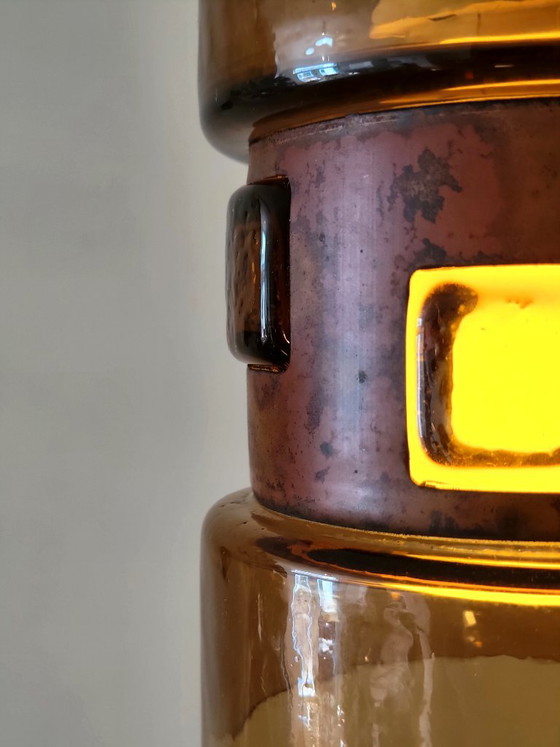 Set aus 2 Pendelleuchten von Victor Bernt für Flygsfors, Schweden, 1960 – Copper, Glass (photo 8 of 8)