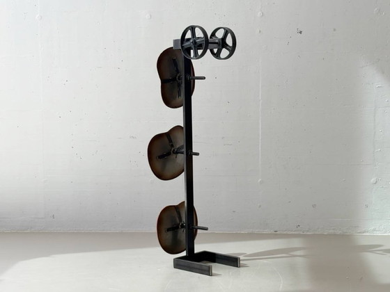 Image 1 of ndustrielle Sitzbank von KARE Design mit verstellbaren Ledersitzen, 2000er Jahre