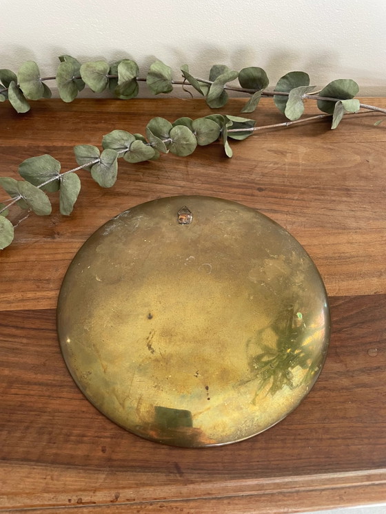 Geëmailleerde messing wandplaat – Wanddecoratie, Brass (photo 3 of 3)