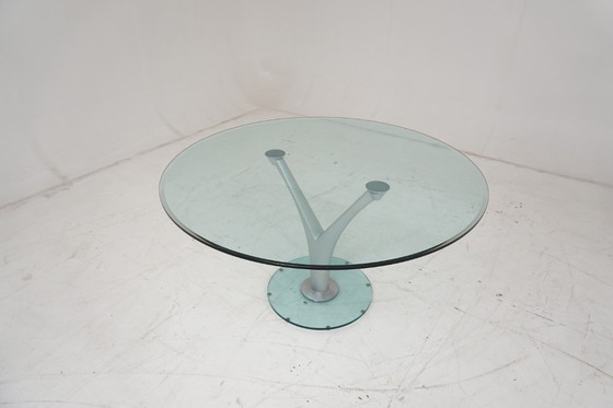 Image 1 of Rolf Benz dining table 1210 glass table glass dining room table