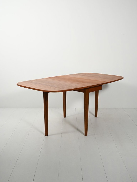 Image 1 of Scandinavian with double drop-leaf teak table