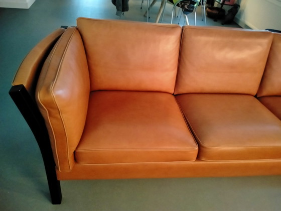 Image 1 of Klassieke leren design 3-zitsbank