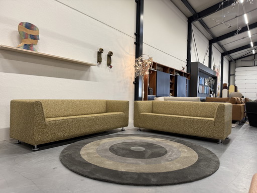 Gelderland 4800 Sofa 3 & 2.5 Seater De Ploeg Nuvola fabric Yellow