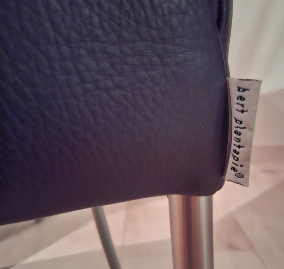 4 Bert Plantagie dining chairs – Leather, Metal (photo 2 of 6)