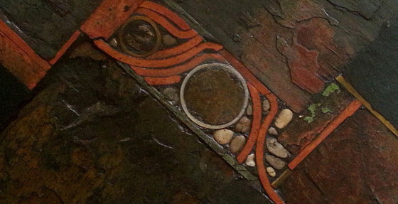 Image 1 of Großer runder brutalistischer Couchtisch auf einem Fuß aus Schwarzblech von Paul Kingma