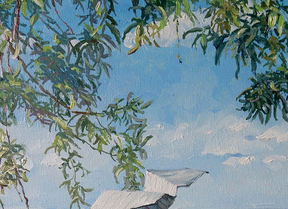Original Oil Painting Contemporary Art Landscape Weekend By The Sea – Paintings & Drawings, Canvas (photo 4 of 7)