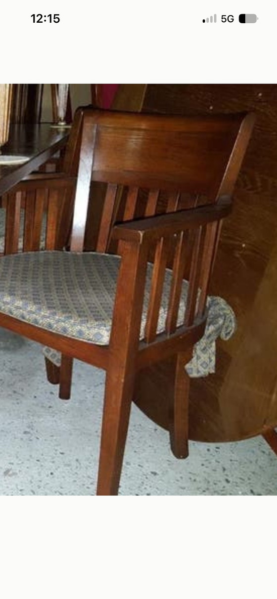 Image 1 of 4 Bannink Art Nouveau dining armchairs