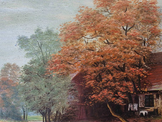 Stunning Vintage Autumn Landscape Oil Painting – Paintings & Drawings, Canvas (photo 11 of 13)
