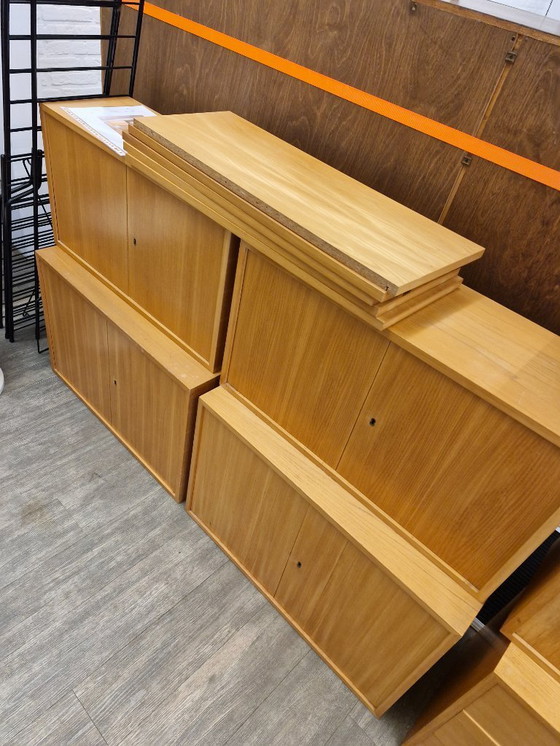 Image 1 of Parete attrezzata vintage WHB rovere/nero anni '70