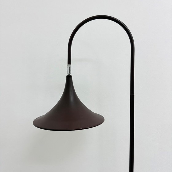 Image 1 of Hala Zeist Trompeten-Stehlampe in Braun, minimalistisch, niederländisches Design der 1970er Jahre