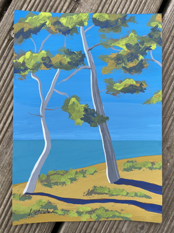 Image 1 of 3 pinturas al gouache sobre papel A5 (21x15cm)