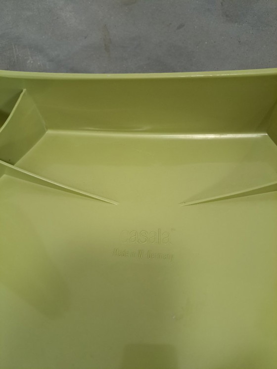 Image 1 of Sgabello Casala in plastica verde, Germania Ovest