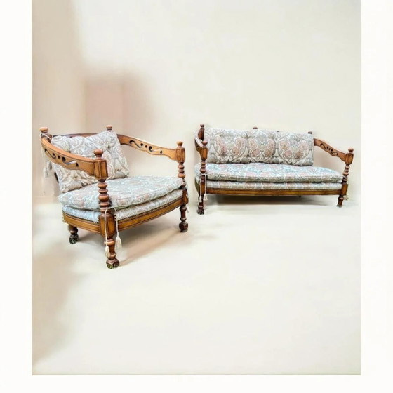 Original Giorgetti Gallery Armchair, 1975 – Wood, Textile (photo 6 of 9)