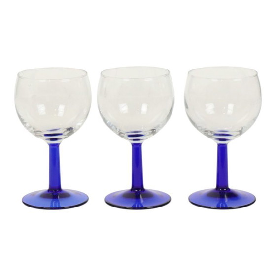 Image 1 of Juego de copas de vino Arcoroc azules