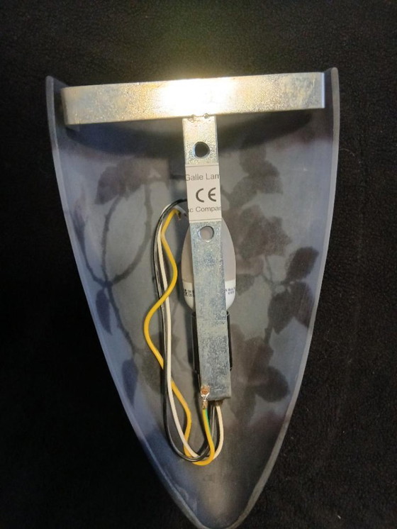 Image 1 of Art Nouveau Gallé pâte de verre wandkandelaars