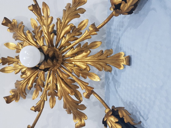 Hollywood Regency Ceiling Lamp from Hans Kogl, Germany, 1960s – Hans Kögl, Ceiling lights, Metal (photo 3 of 11)