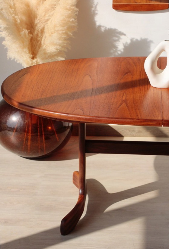 Image 1 of Oval teak dining table - 6 to 8 people - Fresco model - G Plan