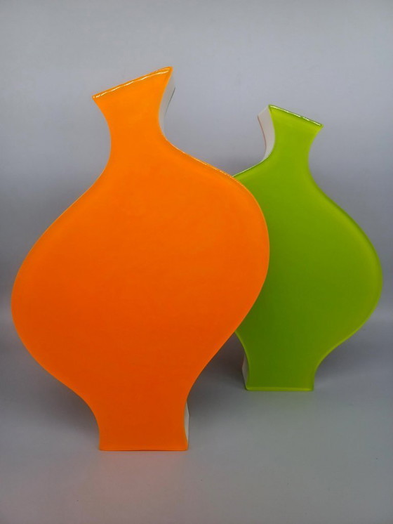 Image 1 of Paire de Vases Post-moderne en Lucite de Villeroy & Boch 1980/90