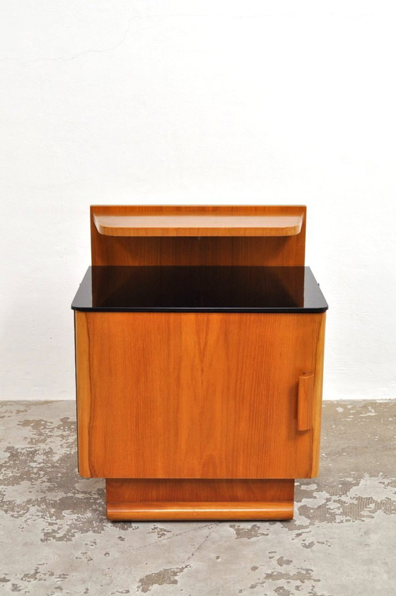 Comodini Art Déco Jindrich Halabala, anni '40 – Glass, Wood (photo 9 of 13)