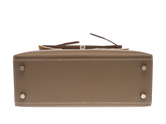 Image 1 of Borsa HERMES Kelly 25 in pelle étoupe - 103212