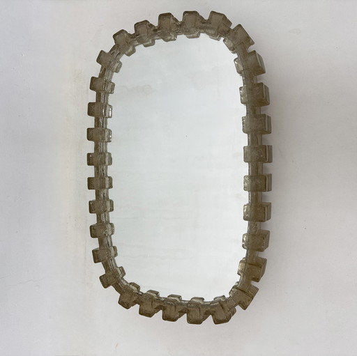 Hillebrand Vintage Lucite Wall Mirror with Backlight, 1970's, Germany