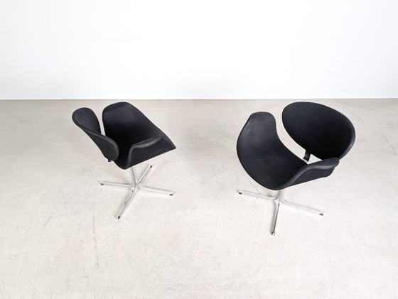 Image 1 of Conjunto de 2 sillones tulipán Artifort Pierre Paulin 1970 negro