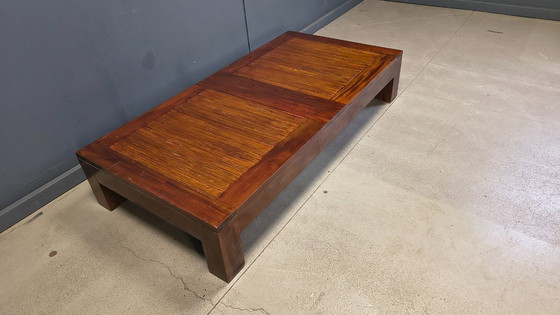 Image 1 of Table basse XXL en bambou, années 1980