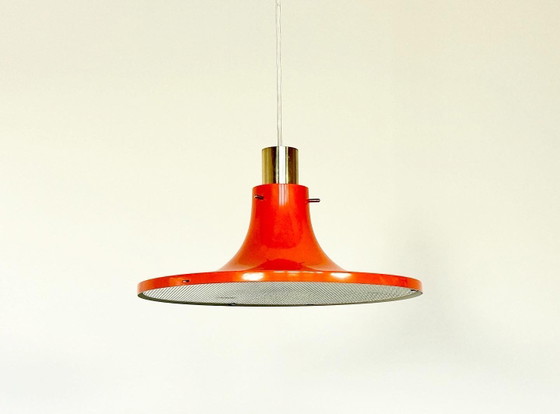 Pedant lamp designed by Hams Agne Jakobsson for AB Markaryd Sweden, Ceiling lights, Metal, Orange (photo 3 of 9)
