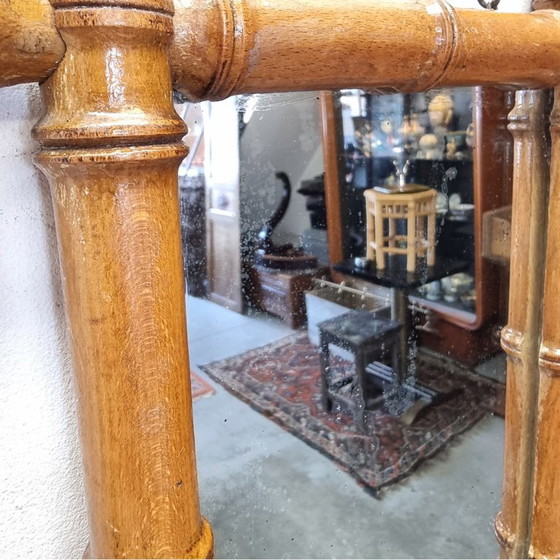 Image 1 of Antieke faux bamboe spiegel uit Frankrijk