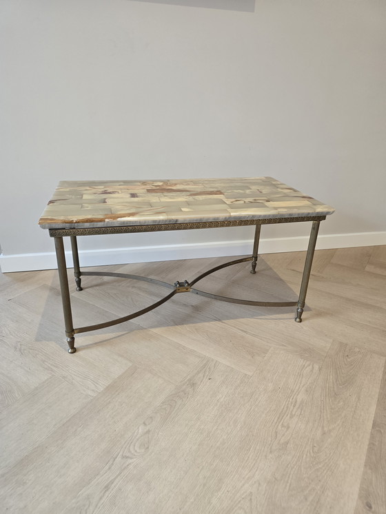 Image 1 of Vintage onyx bijzettafel 