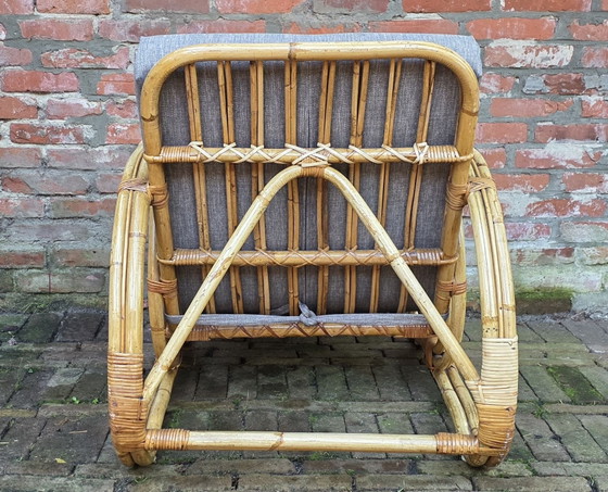 Twee vintage, design fauteuils van bamboe en rotan (photo 14 of 15)