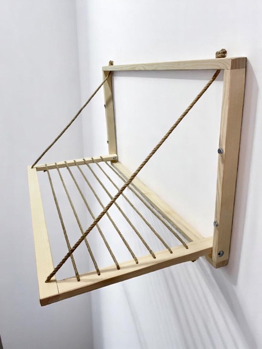 Stendibiancheria da parete, stendibiancheria - Arredamento Folk, Bagno, Balcone, Ecologico