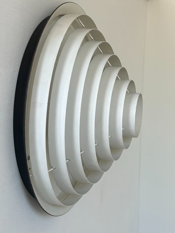 Image 1 of Lampada da parete vintage Falkenbergs, metallo bianco e nero, Svezia 1960